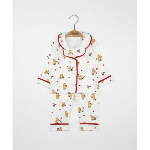 Winnie Renkli Baskı Pijama Takımı