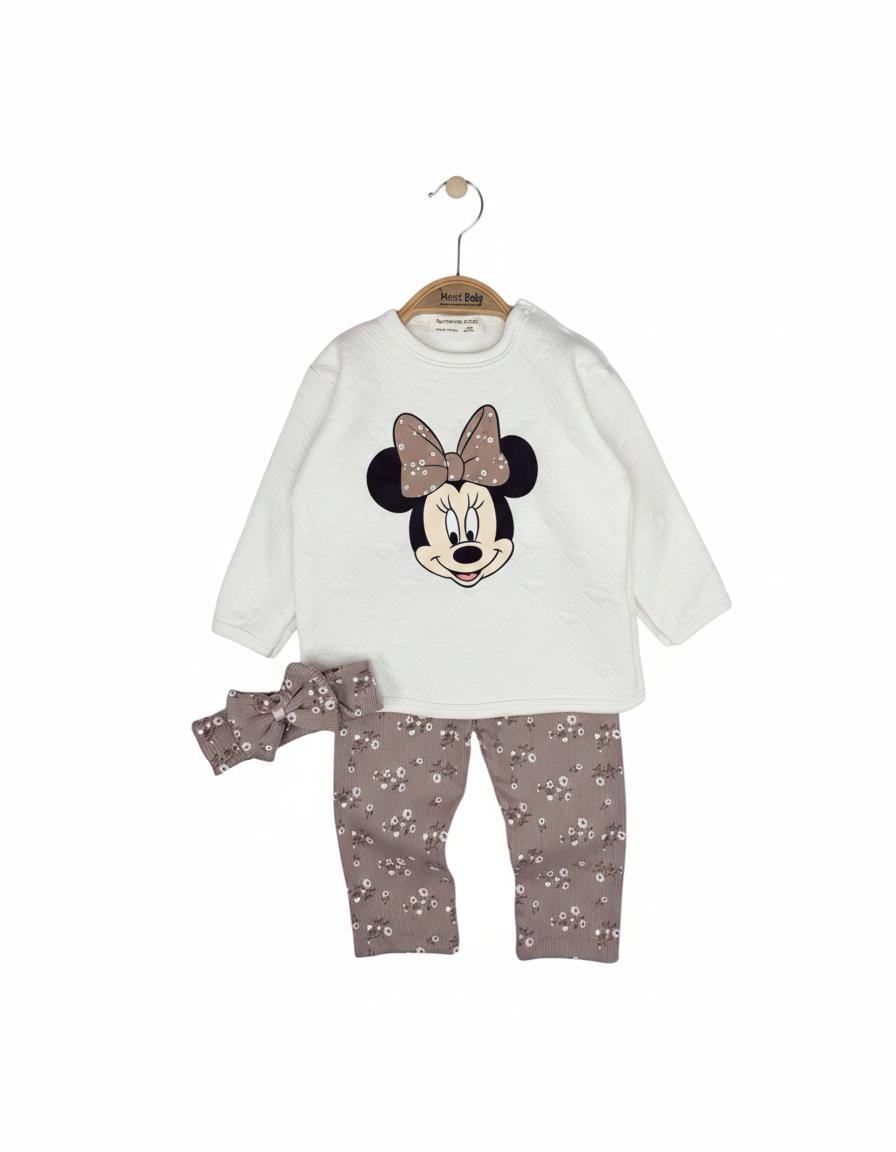 Minnie Mouse Baskılı 3'lü Takım